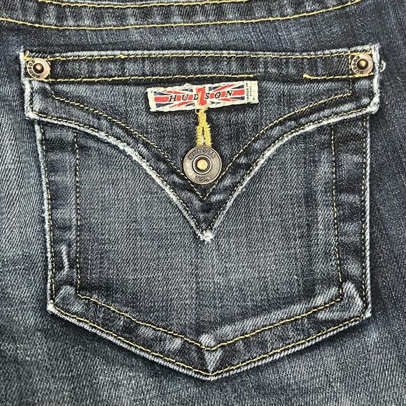 HUDSON Beth Mid Rise, Baby Bootcut Jean with Back Flap Pockets Size 28 - Picture 6 of 11